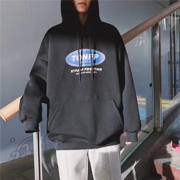 Áo hoodie in chữ thời trang năng động cho nam