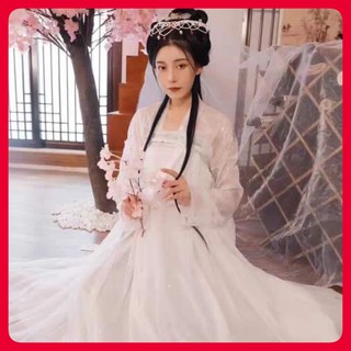 đường phục cổ trang trung quốc trắng cổ trang hán phục giá rẻ CÓ SẴN