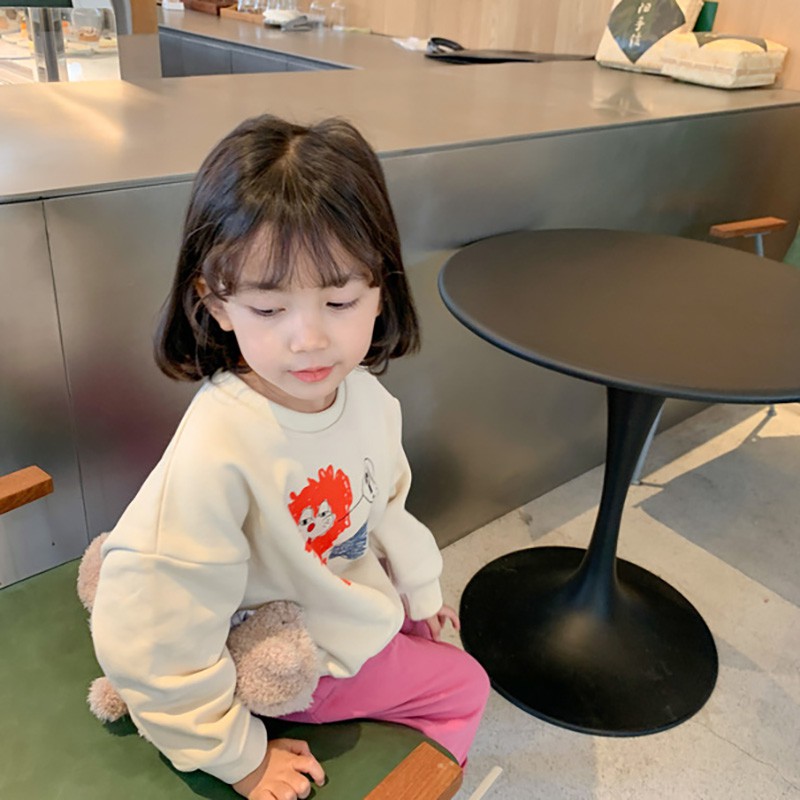 Áo sweater lông cừu họa tiết hoạt hình thời trang thu đông cho trẻ