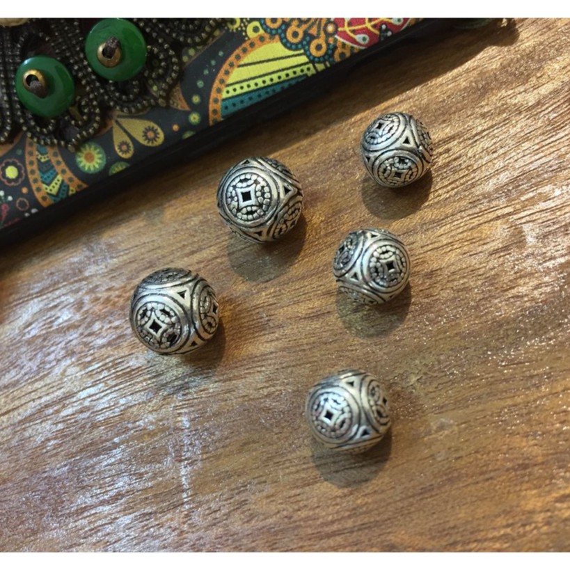 Charm cầu bạc kim tiền 12MM