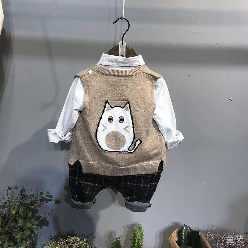 💕AOHUI💕Áo len trẻ em áo len vest áo len bé trai 2019 mùa xuân và mùa thu quần áo trẻ em mới bé trai và bé gái áo len