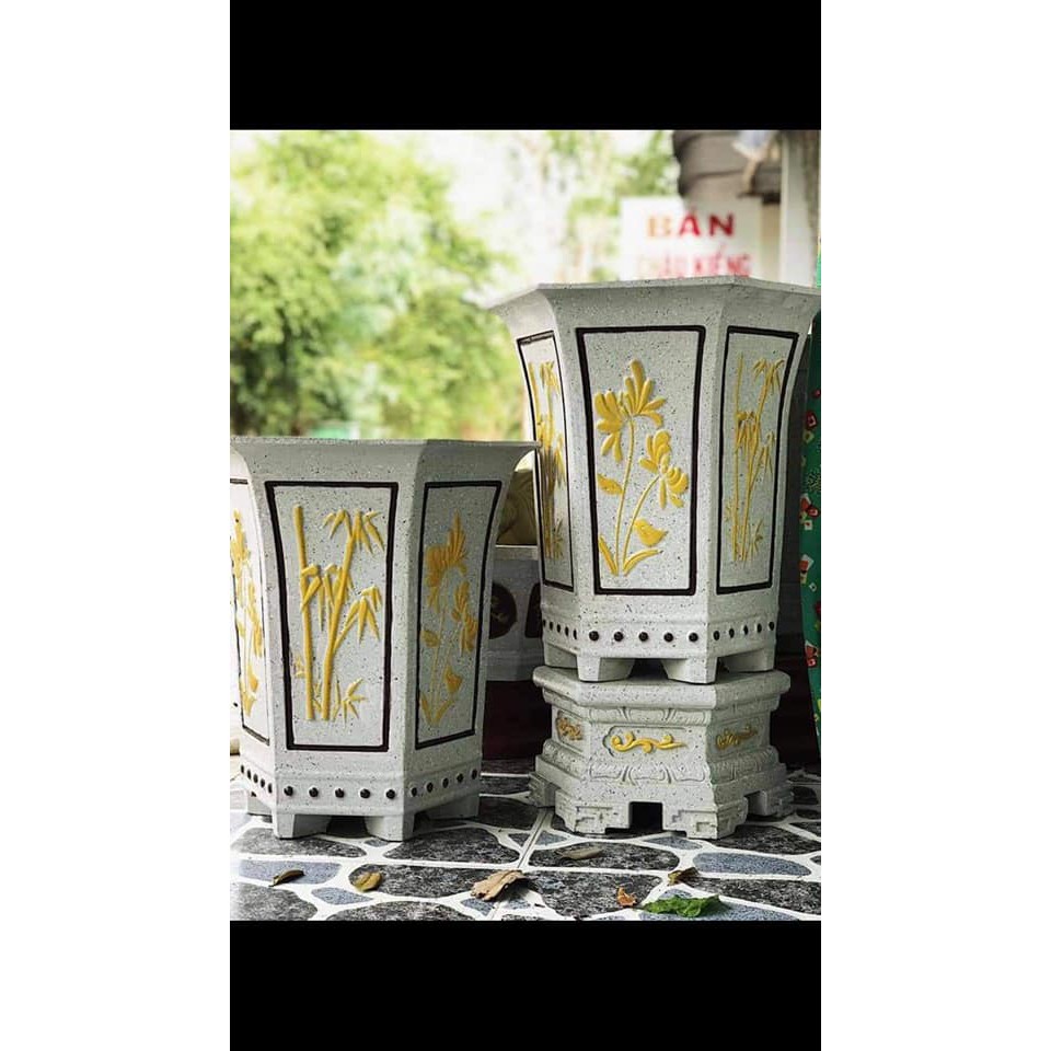 Khuôn đúc chậu lục giác ống cao 55
