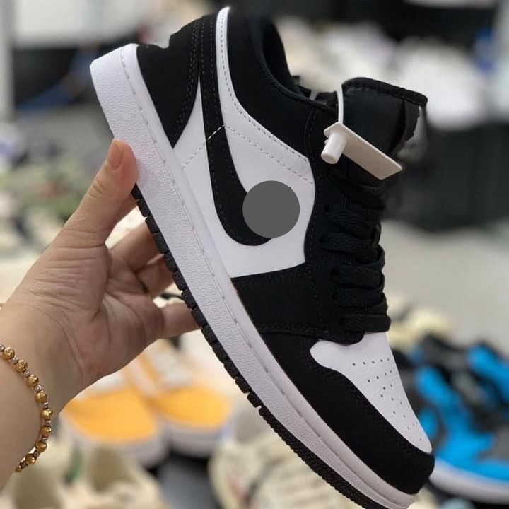 Giày thể thao JD 1 thấp cổ đen trắng xám xanh ngọc , Giày sneaker air Jodan 1 low panda cổ thấp nam nữ các màu mới