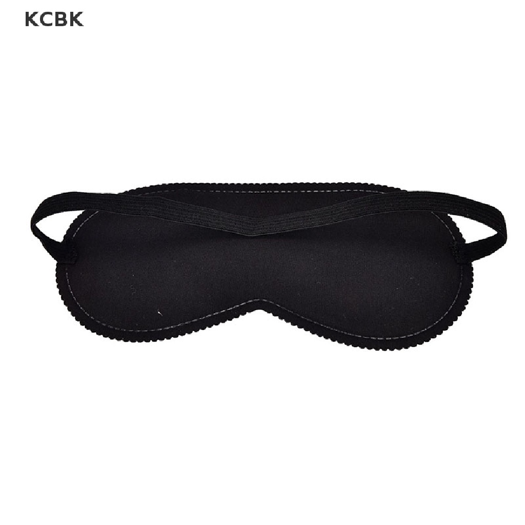 KC 1PC New Pure Silk Sleep Eye Padded Shade Cover Travel Relax Aid Blindfold BK