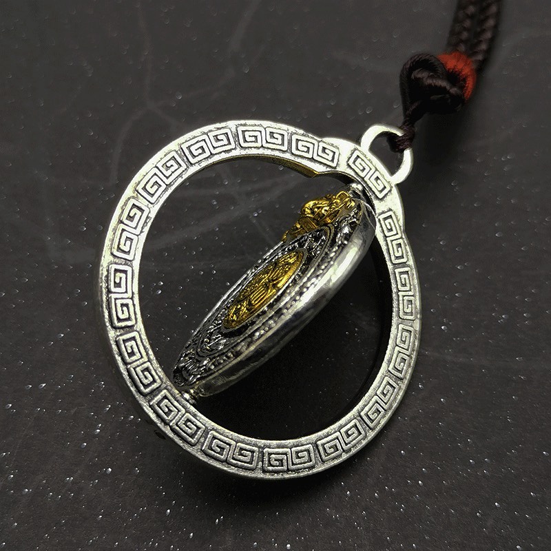 Dây treo VĂN THÙ CỬU CUNG bảo vẹ bình an may mắn - bản xoay 360 độ