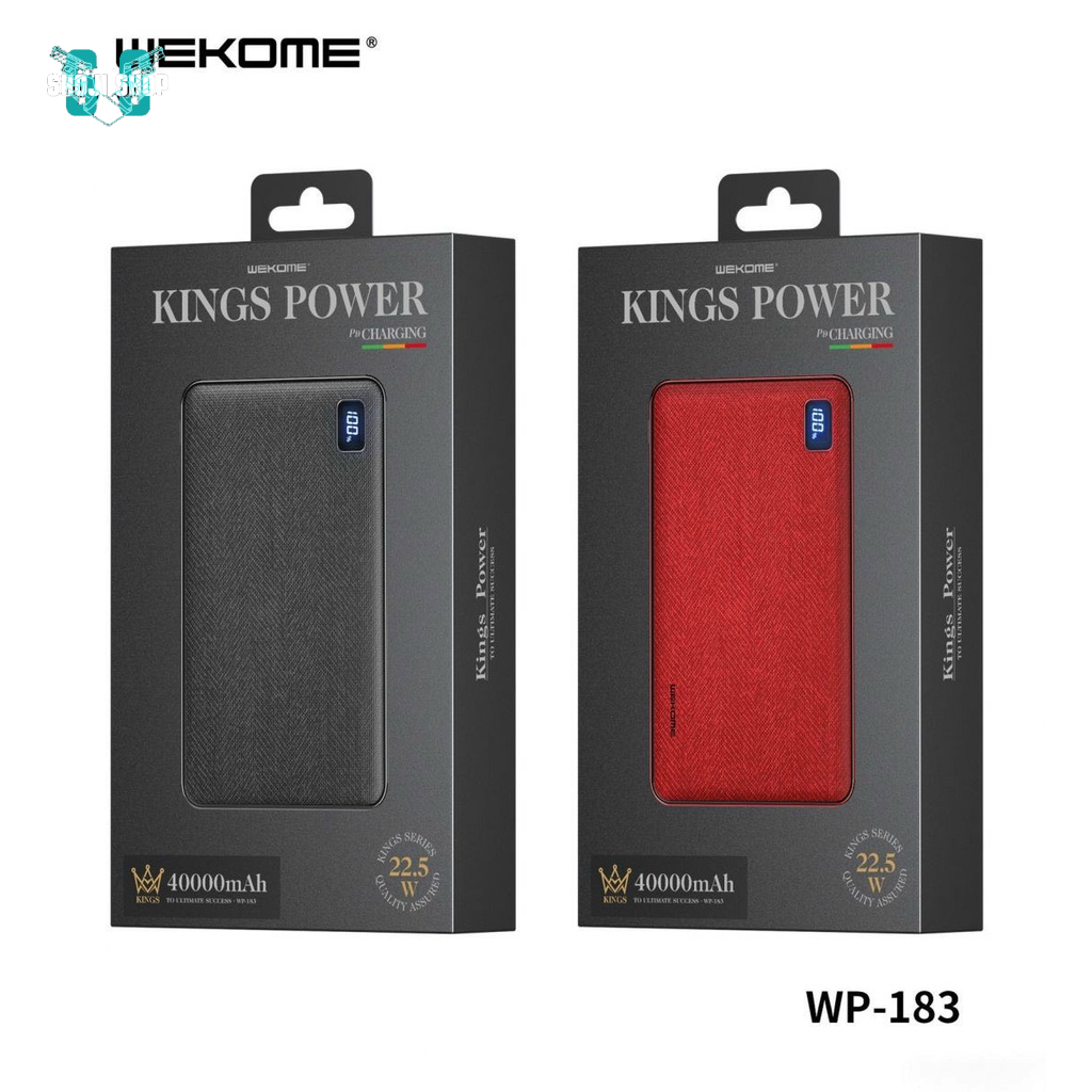 Pin dự phòng WK WP-183 40000mAh PD+QC 22.5W Bảo Hành 12 tháng