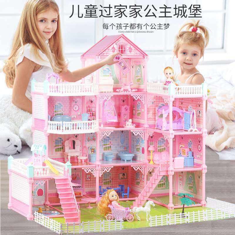 Bộ Đồ Chơi Ngôi Nhà Búp Bê Barbie Xinh Xắn Cho Bé Gái