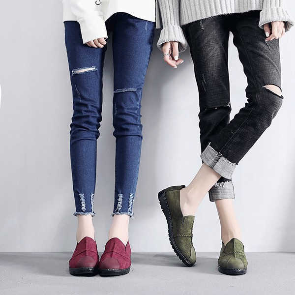 Giày chất da lộn đế mềm thoáng khí sành điệu cho nữ | BigBuy360 - bigbuy360.vn