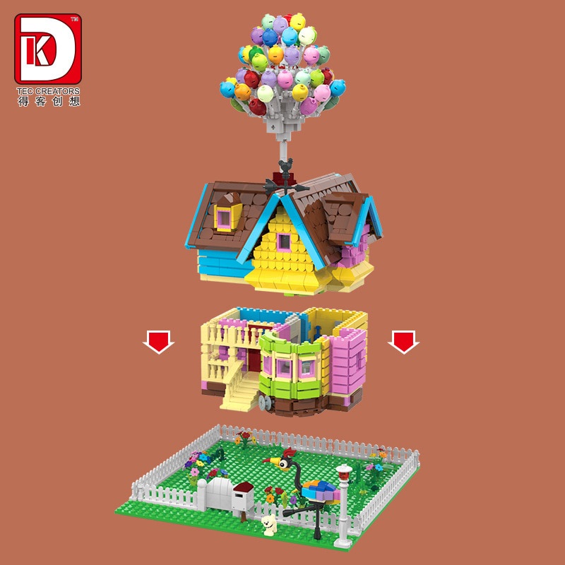 Đồ chơi Lắp ráp Mô hình DK3006 Creativity MOC Floating Balloon House Modular City Street View
