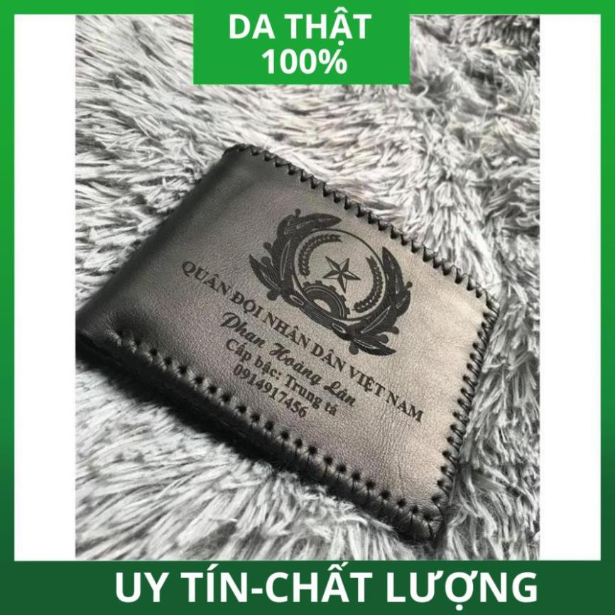 [ DA CAO CẤP ] - Ví Nam Da bò Khắc Tên Handmade Dáng Ngang TORUSA LEATHER Bảo Hành 12 Tháng