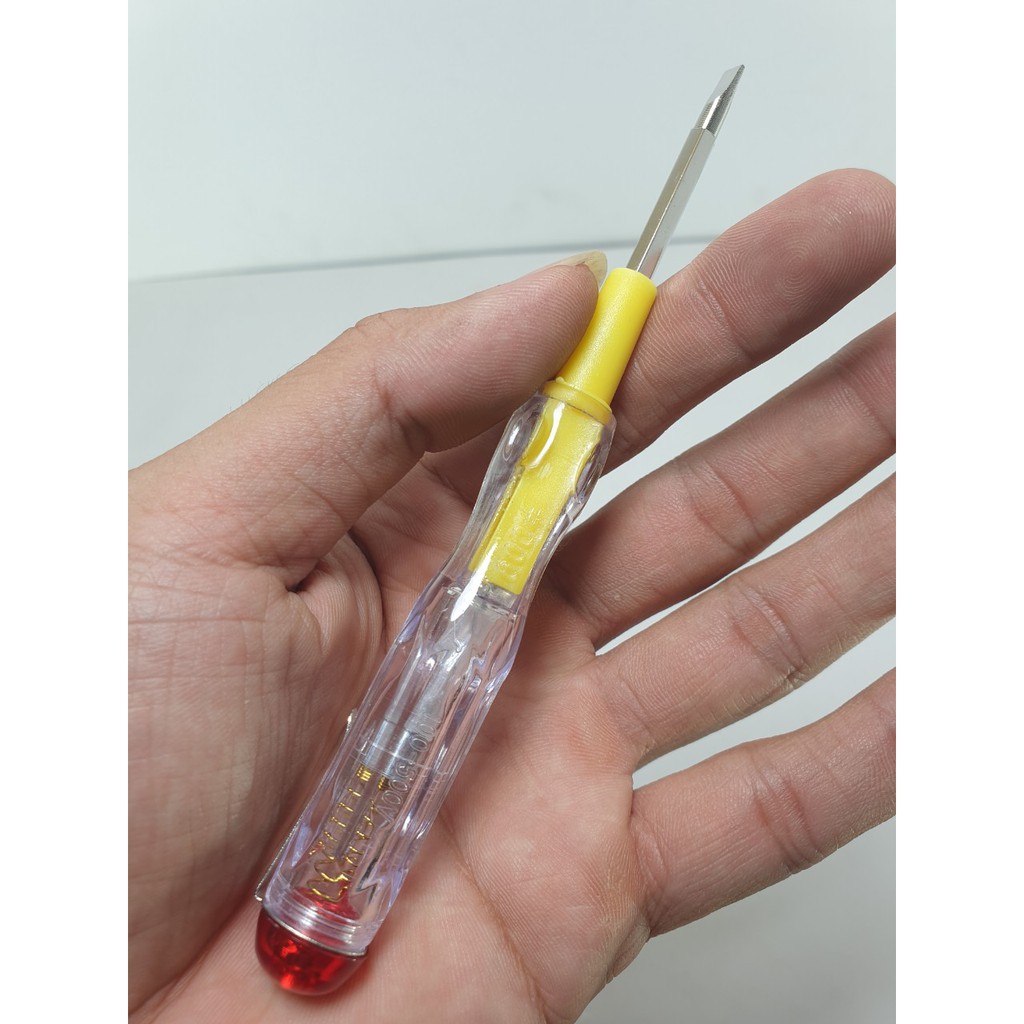 Bút thử điện 100-500V TĐ01 có thể vặn vít 2 đầu tiện dụng cho gia đình - Điện gia dụng Hoàng Kim