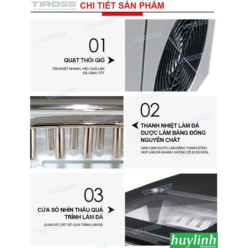 Máy làm đá viên gia đình Tiross TS9351 - Tối đa 13kg/ngày