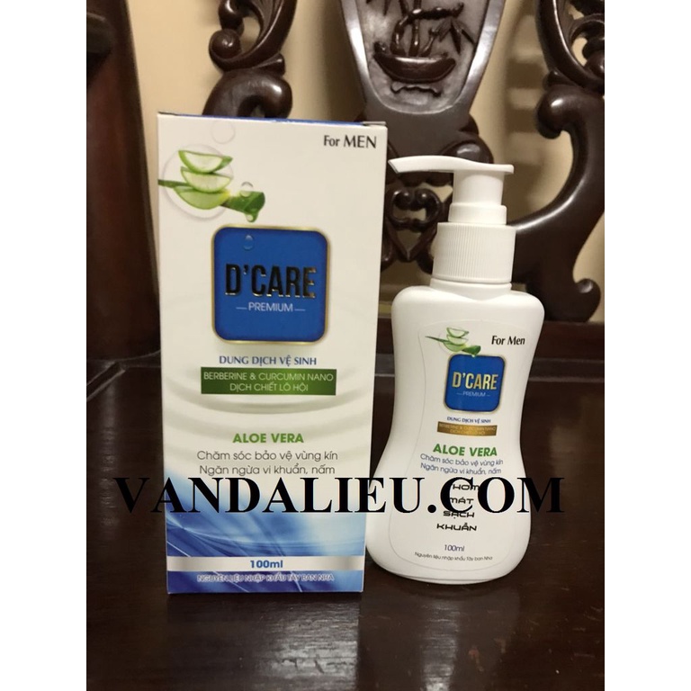 DUNG DỊCH VỆ SINH CHO ĐÀN ÔNG D' CARE PREMIUM FOR MEN 100ML - THƠM MÁT SẠCH KHUẨN (DỊCH CHIẾT LÔ HỘI )