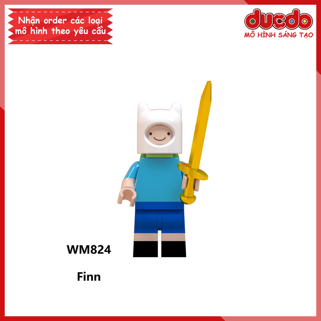 Minifigures nhân vật Finn Giờ Phiêu Lưu Adventure Time tuyệt đẹp - Đồ chơi Lắp ghép Mini Mô hình WM824