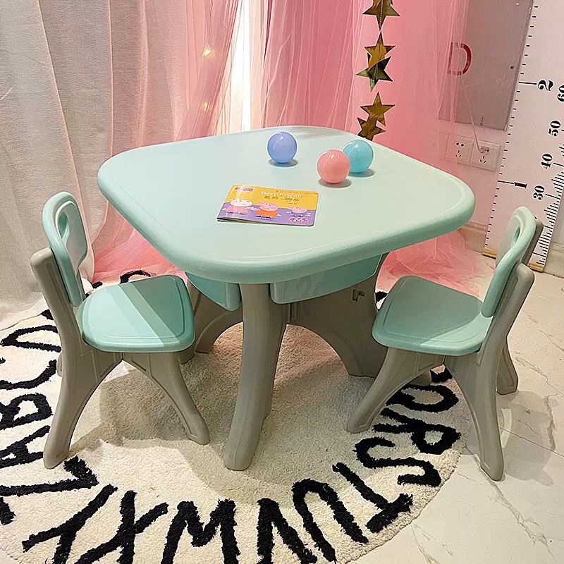 Bàn ghế trẻ em, Phù hợp với trẻ em từ 2 đến 10 tuổi, có  khay chứa đồ to có thể tháo rời, chống trơn trượt | BigBuy360 - bigbuy360.vn