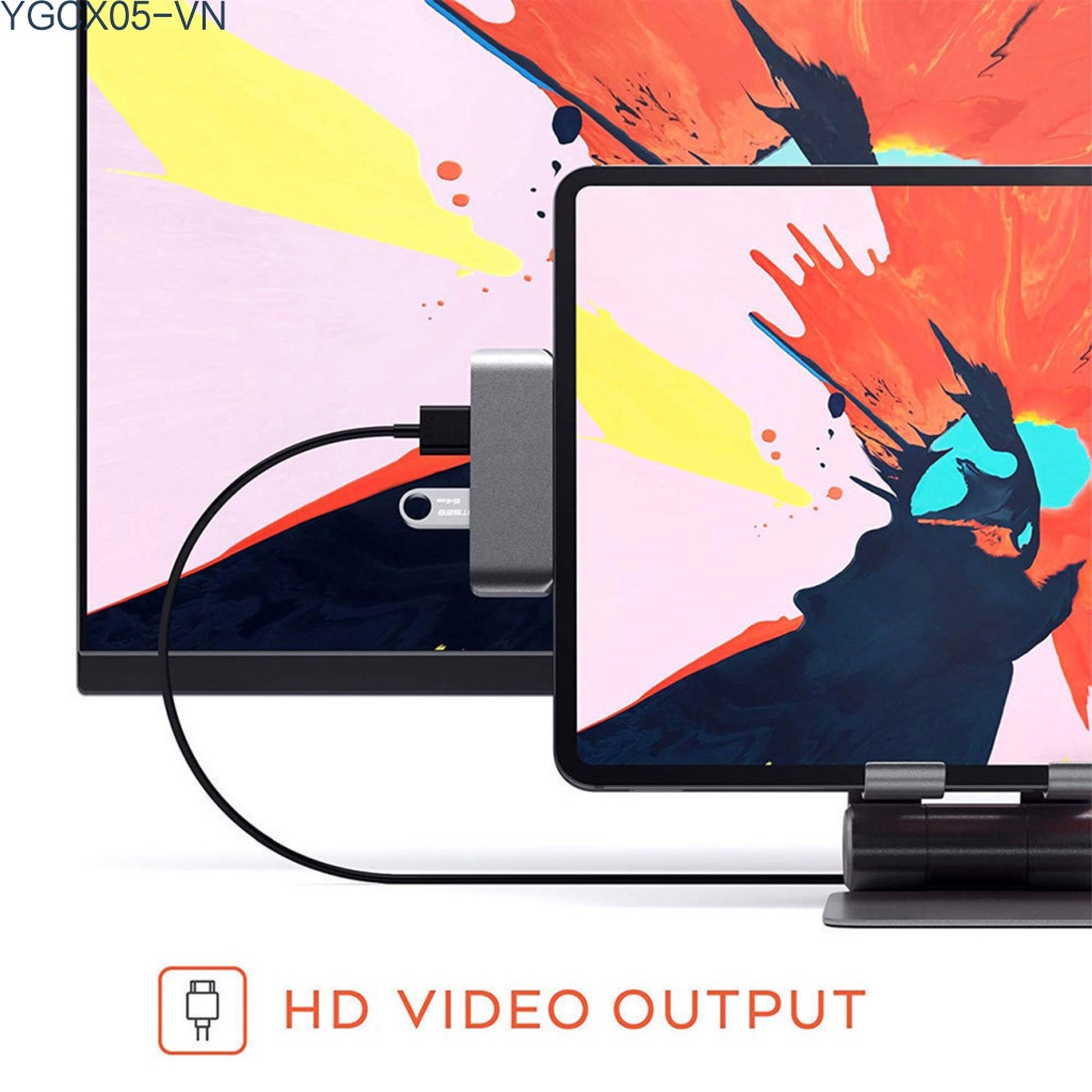 Bộ Hub Chuyển Đổi Usb-C Sang Hdmi + Âm Thanh 3.5mm + Usb + Pd | BigBuy360 - bigbuy360.vn