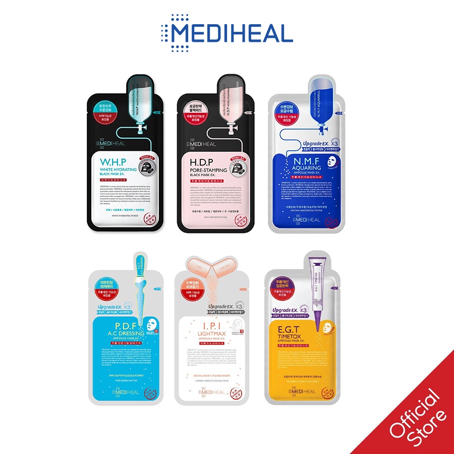 [Mã COSDEP -8% ĐH250k] Mặt Nạ Dưỡng Trắng Da, Giảm Mụn, Tái Tạo, Phục Hồi Da Mediheal 24ml