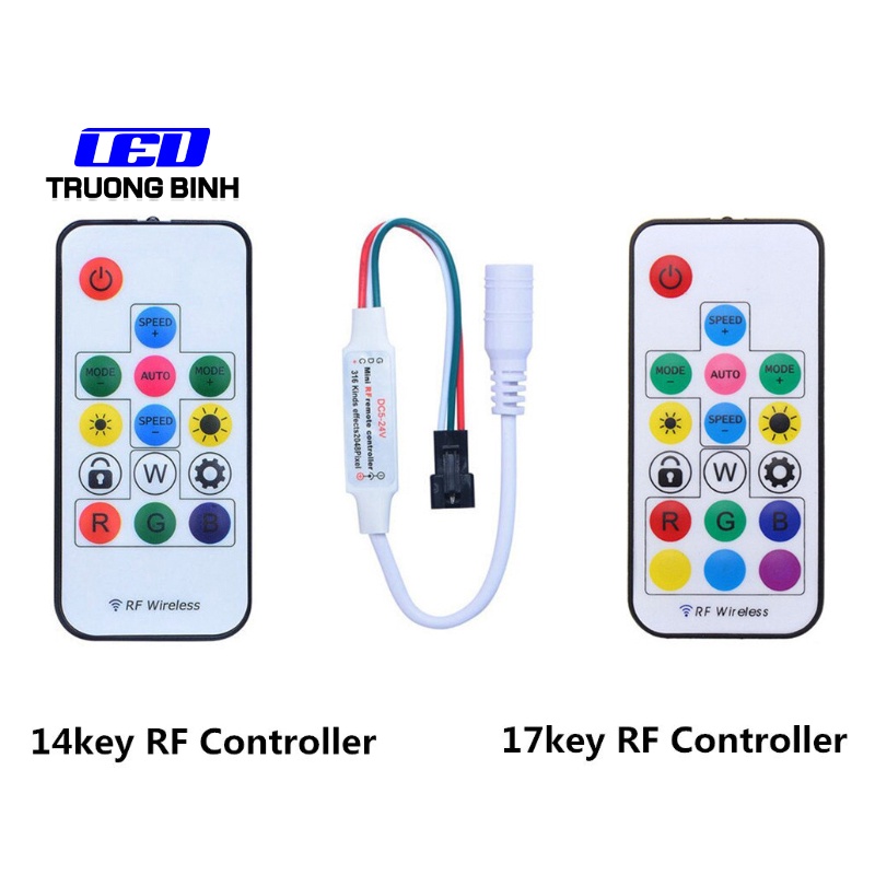 SP103E SP104E BỘ ĐIỀU KHIỂN 14 NÚT 17 NÚT CHO LED FULL MÀU LED ARGB WS2812 WS2811 UCS1903