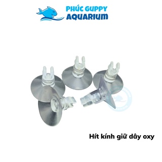 Su hít kính giữ dây sủi oxy, dây co2 cho hồ cá, hồ thuỷ sinh