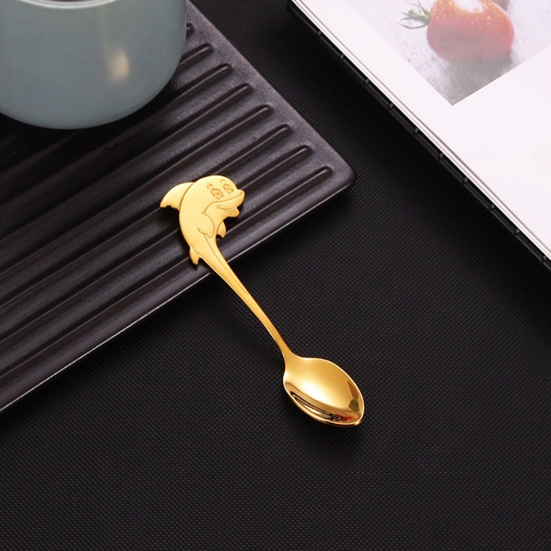 PRI* 3/6pcs Stainless Steel Coffee Spoon Espresso Dessert Teaspoons Cup Hanging Spoons Ice Cream Scoop Mixing Stirrer Kitchen Tableware