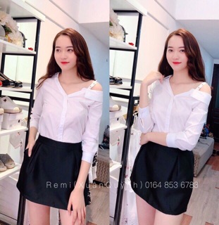 Áo sơ mi lệch vai