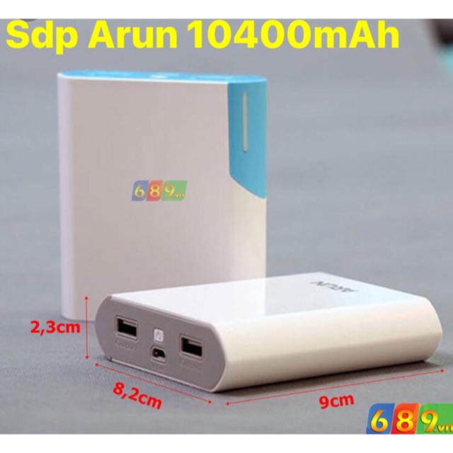 Sạc dự phòng Arun dung lượng 10400mAh