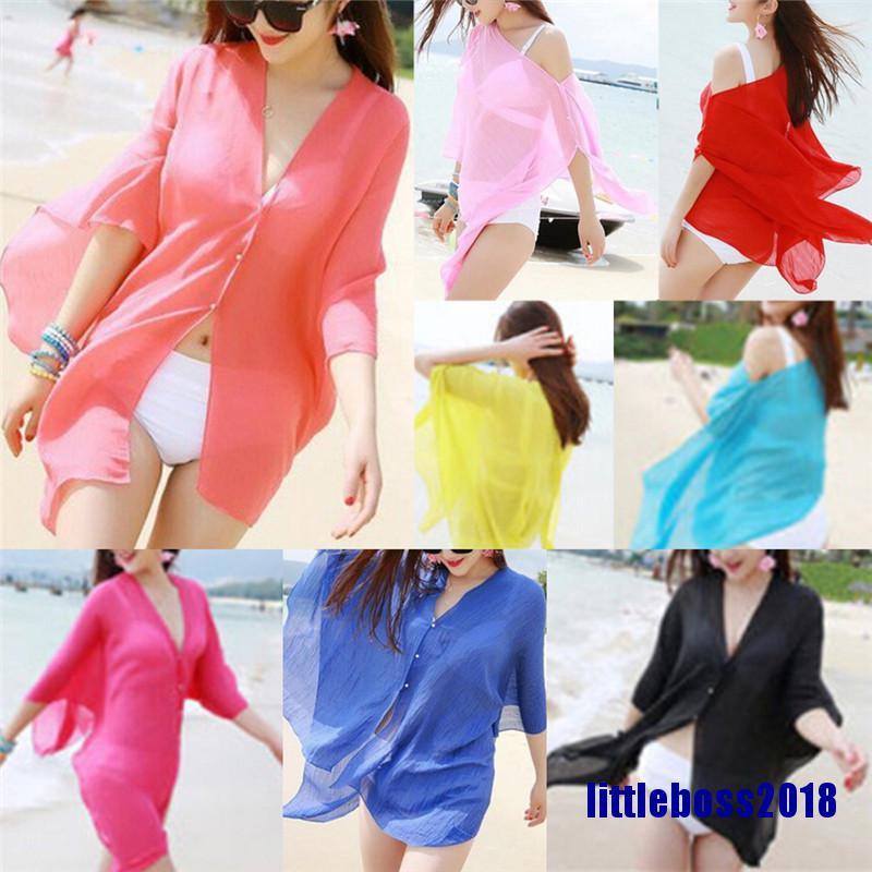 Áo Choàng Bikini Đi Biển Mùa Hè 2018 Vỏ Bọc Ngoài Bikini Quyến Rũ Cho Nữ