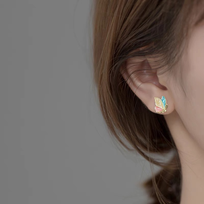 Khuyên tai bạc ý 925 mạ vàng 18k CECY- 2771