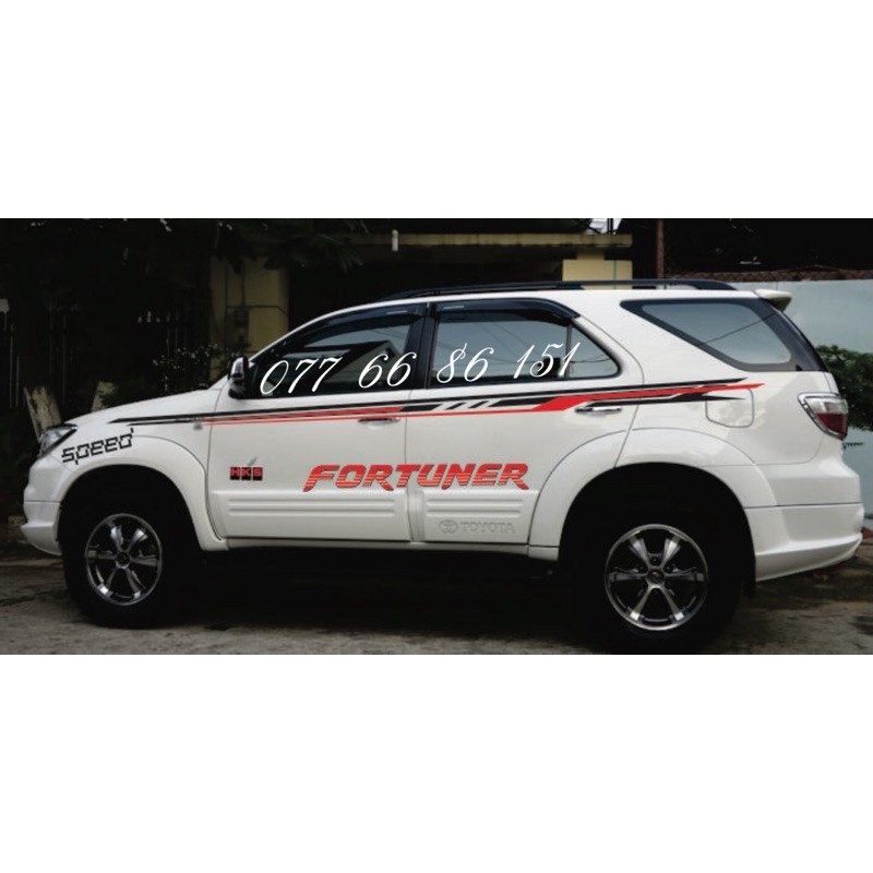 Tem Dán Sườn Xe Fortuner Mẫu mới