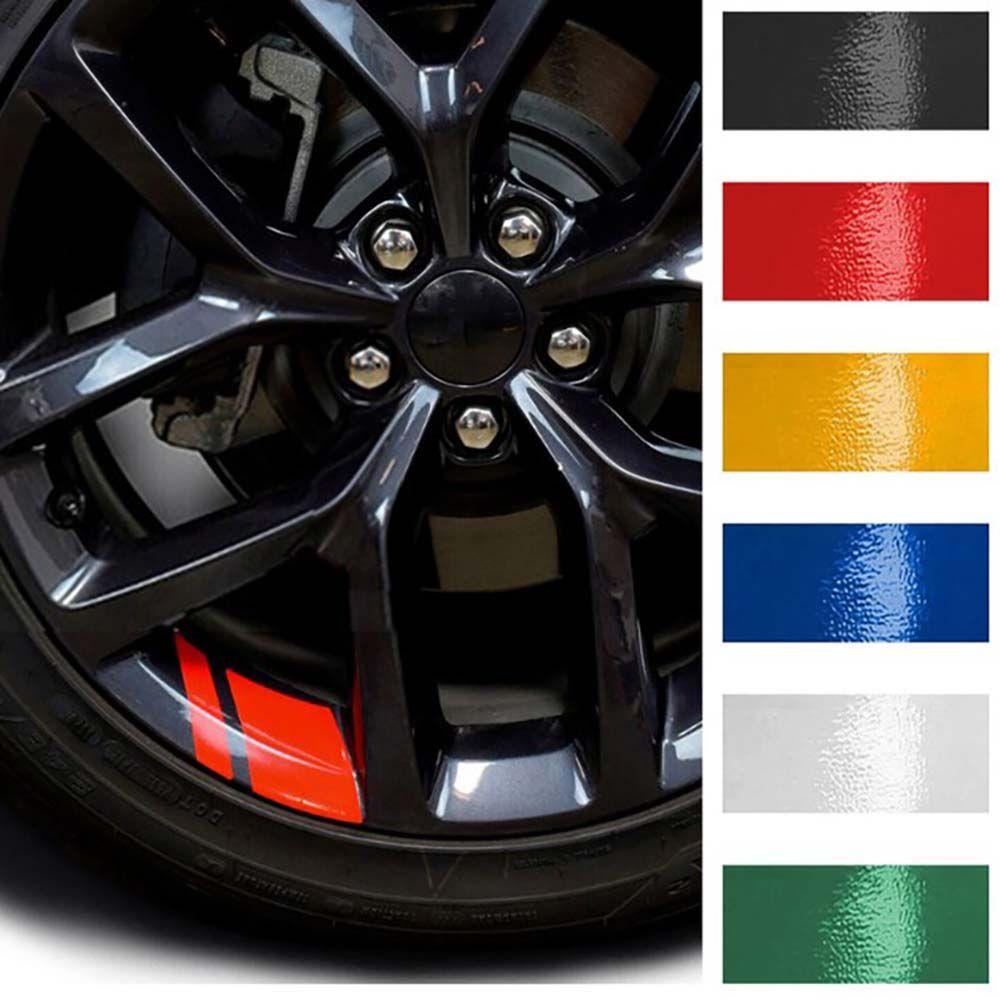 Bộ 6 Miếng Dán Trang Trí Bánh Xe Hơi Bằng Vinyl Độ Chính Xác Cao
