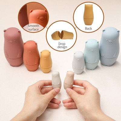 Đồ Chơi Búp Bê Nga MAMIMAMIHOME Hình Chú Gấu Chất Liệu Silicon Cấp Thực Phẩm Hỗ Trợ Giáo Dục Bé