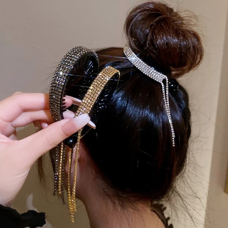 Dây Buộc Tóc Đính Đá Lấp Lánh Thời Trang Hàn Quốc