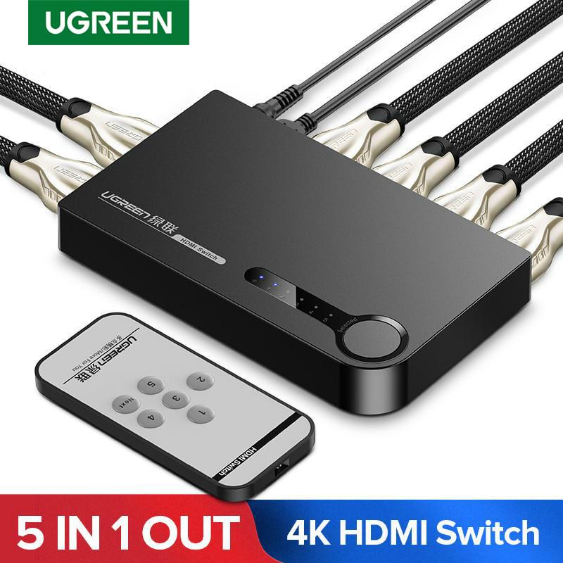 [Mã ELHACE giảm 4% đơn 300K] Bộ gộp HDMI 5 vào 1 ra Cao Cấp Ugreen 40205 Chính hãng MM133 có Remote