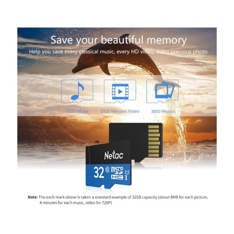 Thẻ nhớ micro sd Netac 32GB U1 Class10 | BH 5 năm | BigBuy360 - bigbuy360.vn