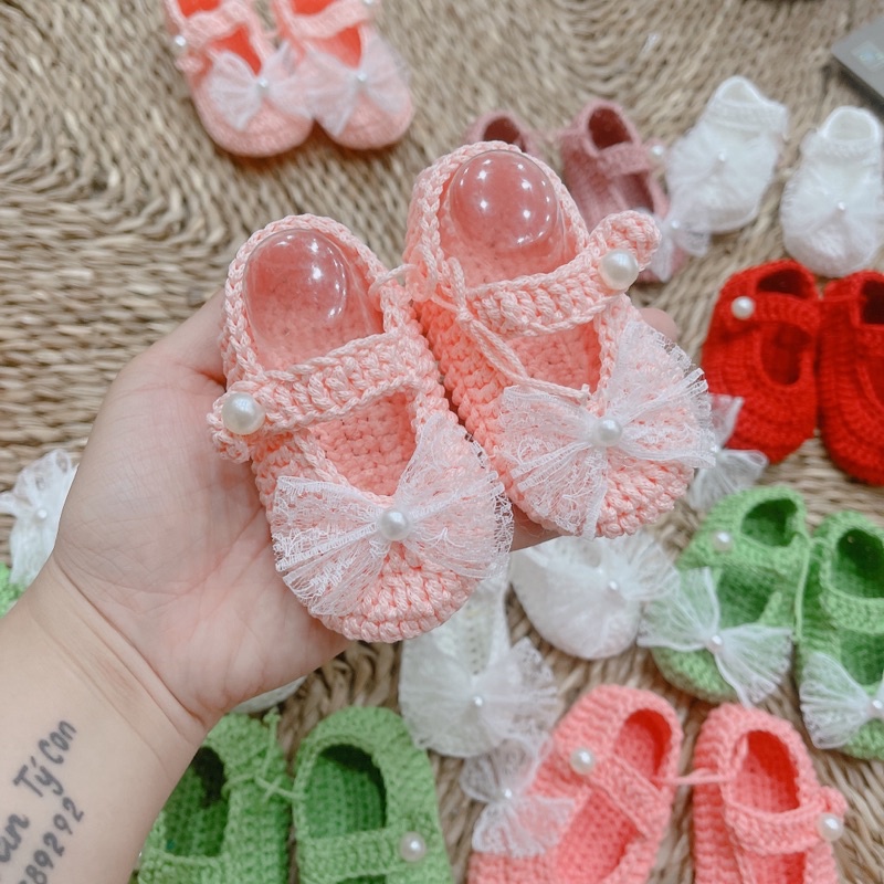 Giầy công chúa - giầy tiểu thư đính nơ cho bé