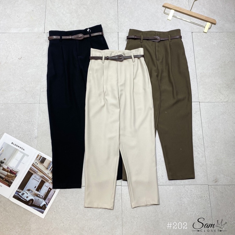 QUẦN TÂY KÈM ĐAI, QUẦN BAGGY NỮ CHẤT ĐẸP PHONG CÁCH HÀN QUỐC MS20019