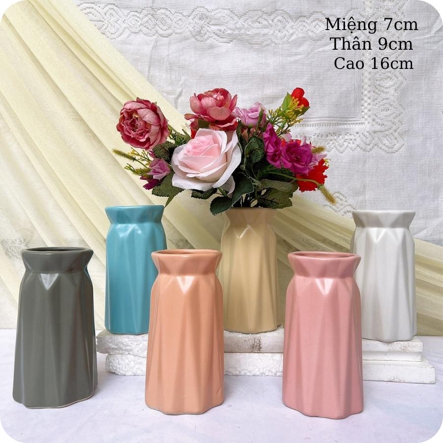 Bình hoa decor  Gốm Sứ Bát Tràng  bình gốm cắm hoa,Lọ Ống Kim Cương S3 hoả biến GOMPHUQUY TM26