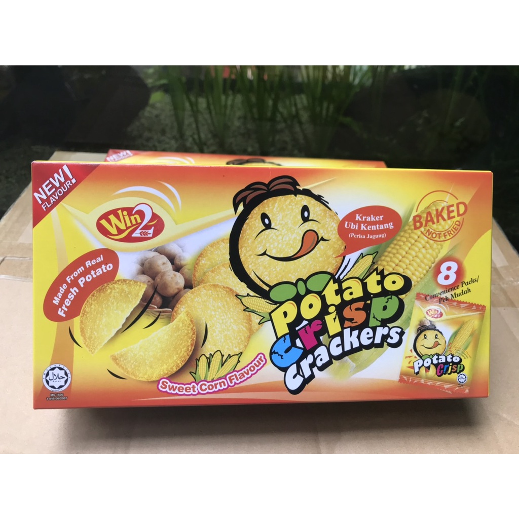 Bánh Potato (hương bắp) Crisp Crackers, Sweet Corn Flavour (Hộp 160g)