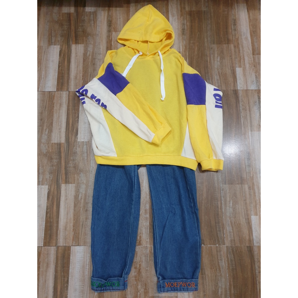 (KE16)(Ảnh thật) Set bé trai quần jean áo hoodie siêu đẹp