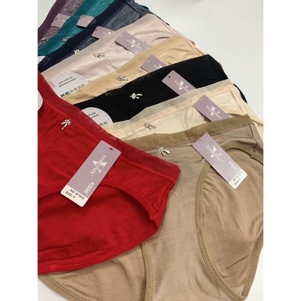 Quần lót nữ cotton lạnh co giãn 4 chiều dệt ánh kim, hàng VORONIN cao cấp. Phom 40-58kg. Vòng mông 85-95cm. Mã B7033