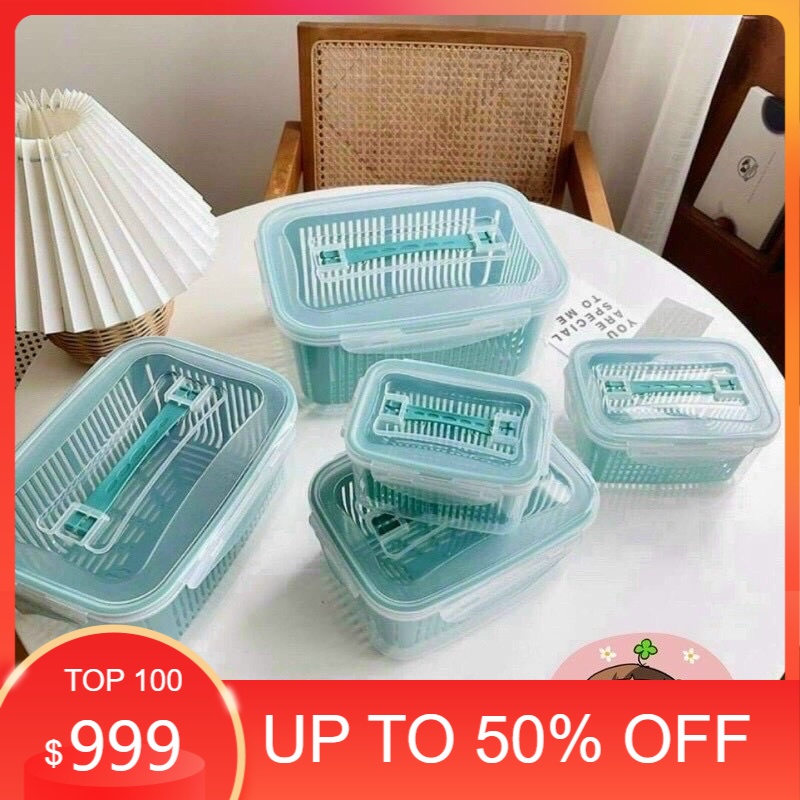 15 Hộp rổ và nắp thông minh đựng thực phẩm tủ lạnh