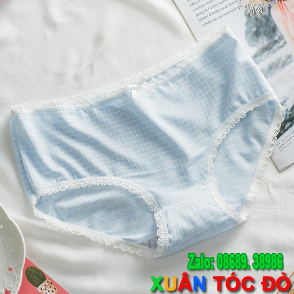 SỈ ZALO RẺ HƠN NHIỀU_ Quần Lót Kẻ Ô Viền Ren Cao Cấp M003 | BigBuy360 - bigbuy360.vn