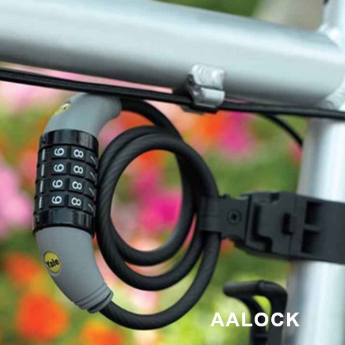 Khóa dây Yale YCCL1/8, cáp dài 120cm- loại khoá số xe đạp cao cấp của Mỹ- NPP AALock