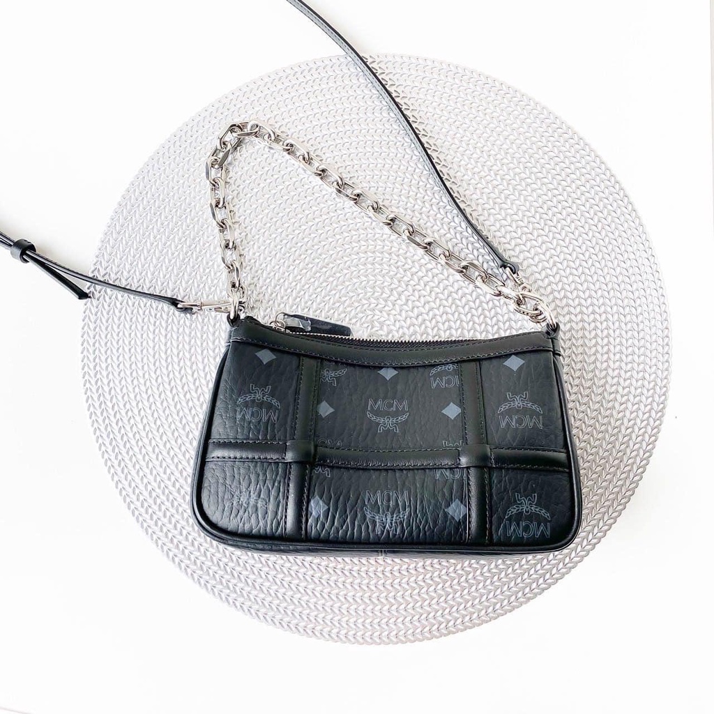 Túi xách kẹp nách + đeo chéo M.C.M Aren Shoulder Bag, phong cách cá tính cao cấp - FULLBOX hãng