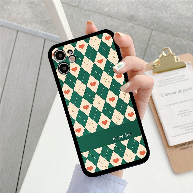 Ốp lưng iphone cạnh vuông Trái Tim All be fine cho 6/6s/6splus/7/7plus/8/8plus/x//xs/11/12/pro/max/plus/promax e178