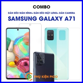 Dán màn hình Samsung Galaxy A71 và dán lưng Samsung A71 PPF cao cấp và Dán camera A71 - combo3