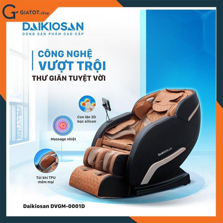 Ghế Massage cao cấp hàng chính hãng Daikiosan DVGM-0001D