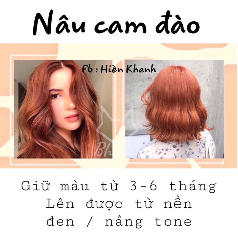 (Không tẩy) Combo Nhuộm Tóc Cam Đào