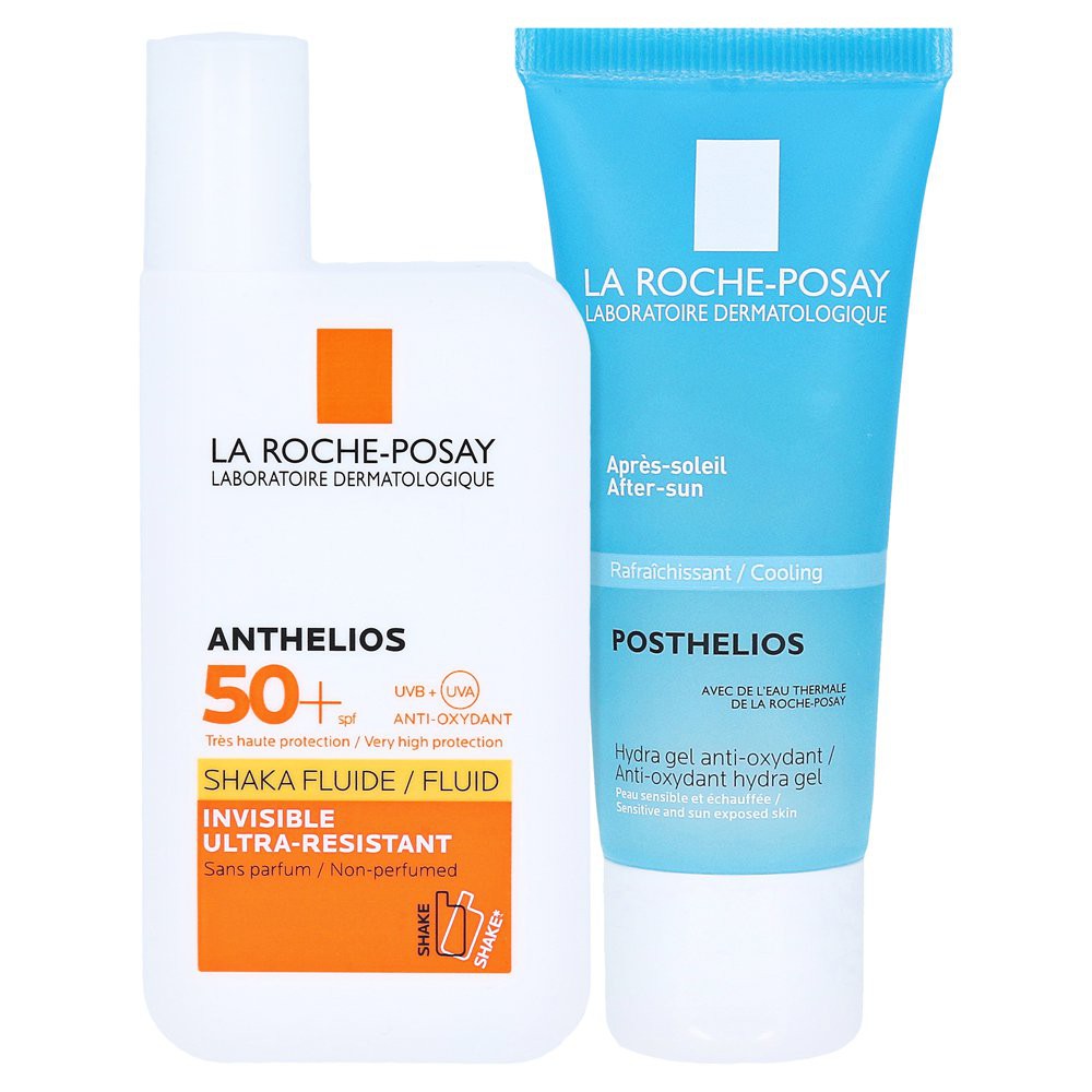 !Xách tay Pháp! Sữa chống nắng La Roche Posay Anthelios Shaka Fluid 50ml + After sun 40ml (da nhạy cảm)