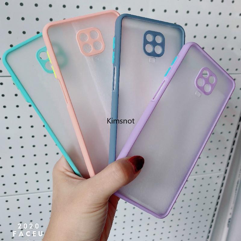 Ốp điện thoại Acrylic mặt nhám màu tương phản cho Xiaomi Redmi 9 Note 9S Note 9 Pro Max Mi Note 10 Lite Mi 8 9 10